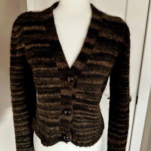 Veronica Beard Striped Cropped Cardigan (S)